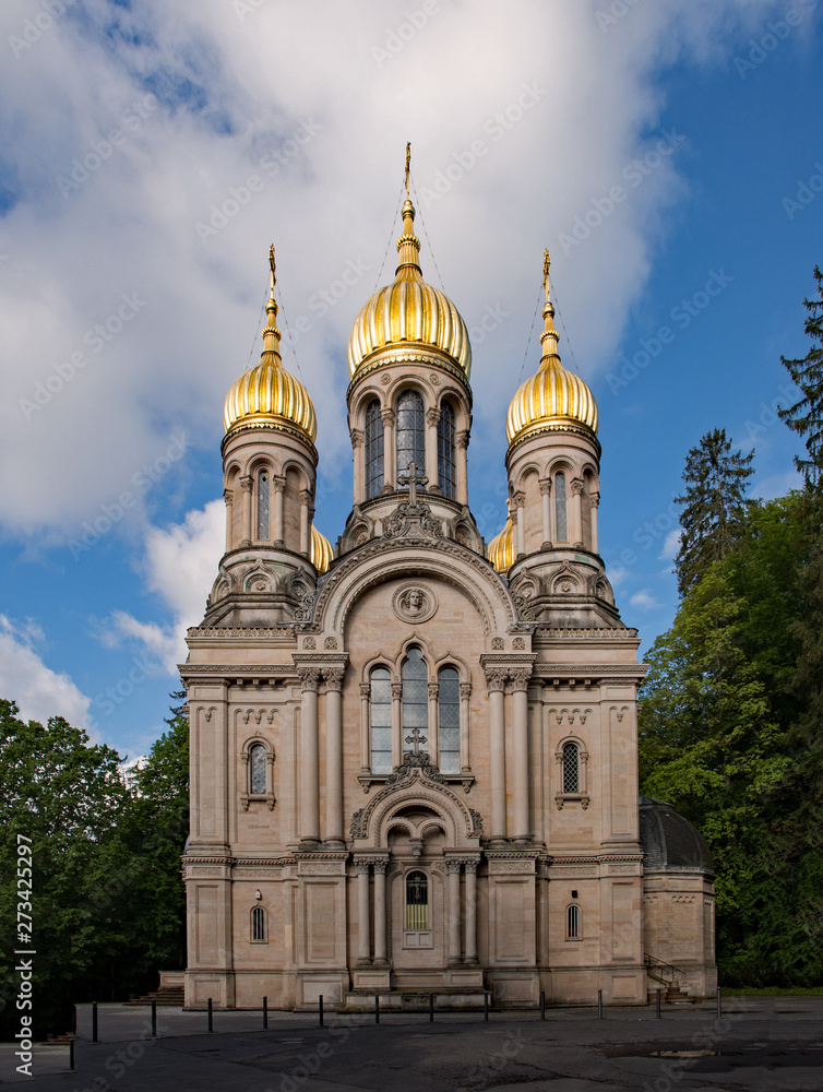Russische Kirche auf dem Neroberg in Wiesbaden, Hessen, Deutschland