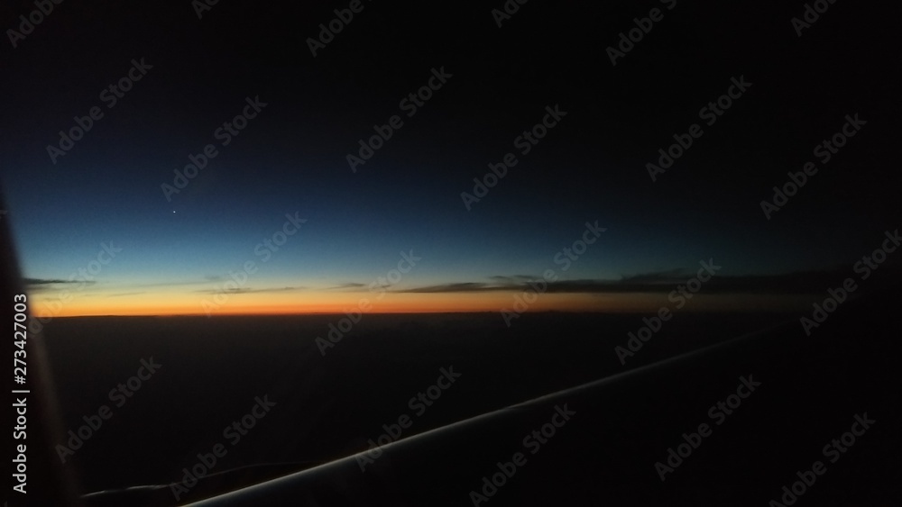 sunrise from an airplane