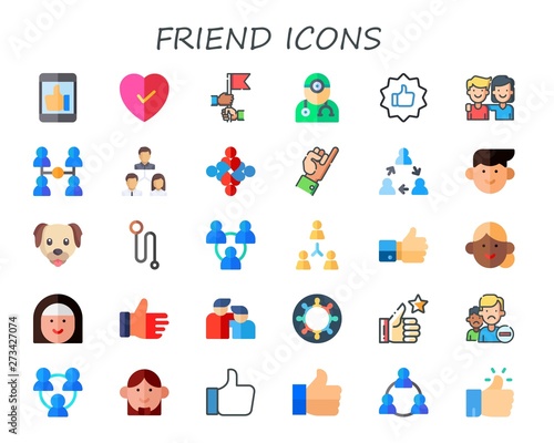 friend icon set