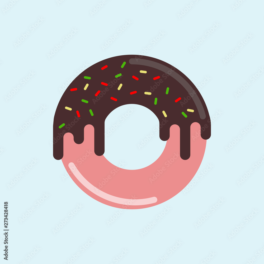 Donut icon. Symbol, badge. Isolated donut icon vector illustration Donut icon. Symbol, badge. Isolated donut icon vector illustration