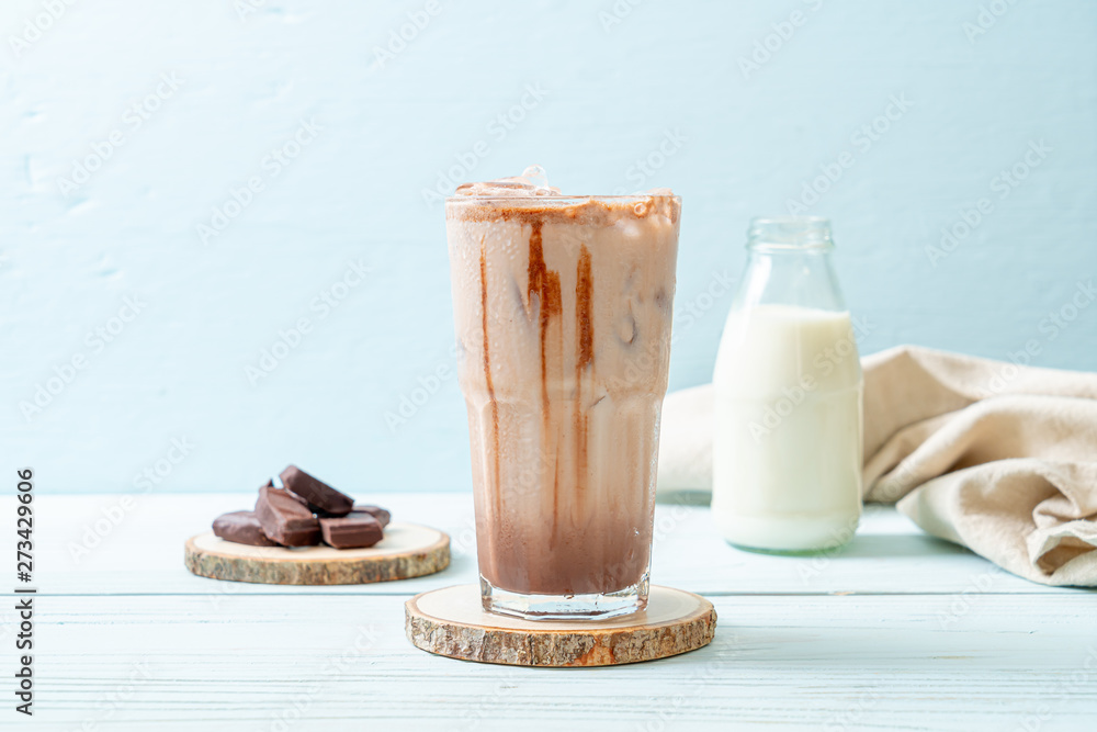 Iced chocolate milkshake drink Iced chocolate milkshake drink