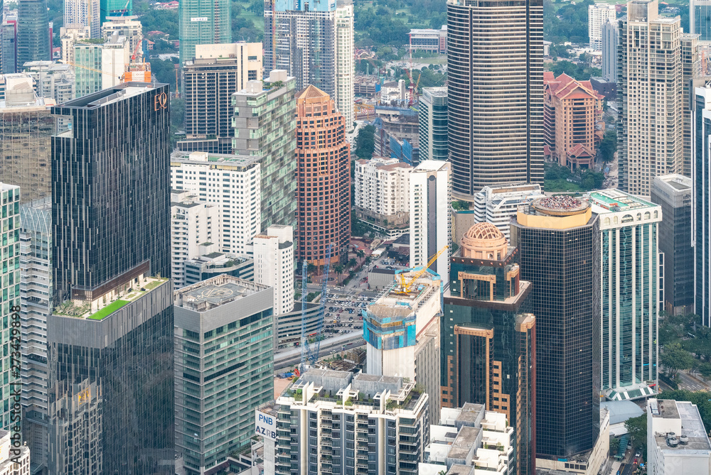 Naklejka premium Skyscrapers in Kuala Lumpur