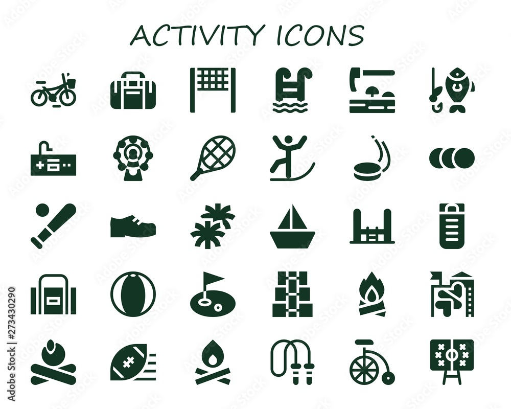 activity icon set activity icon set