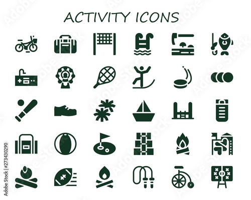 activity icon set