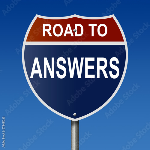 Road to Answers Highway Sign