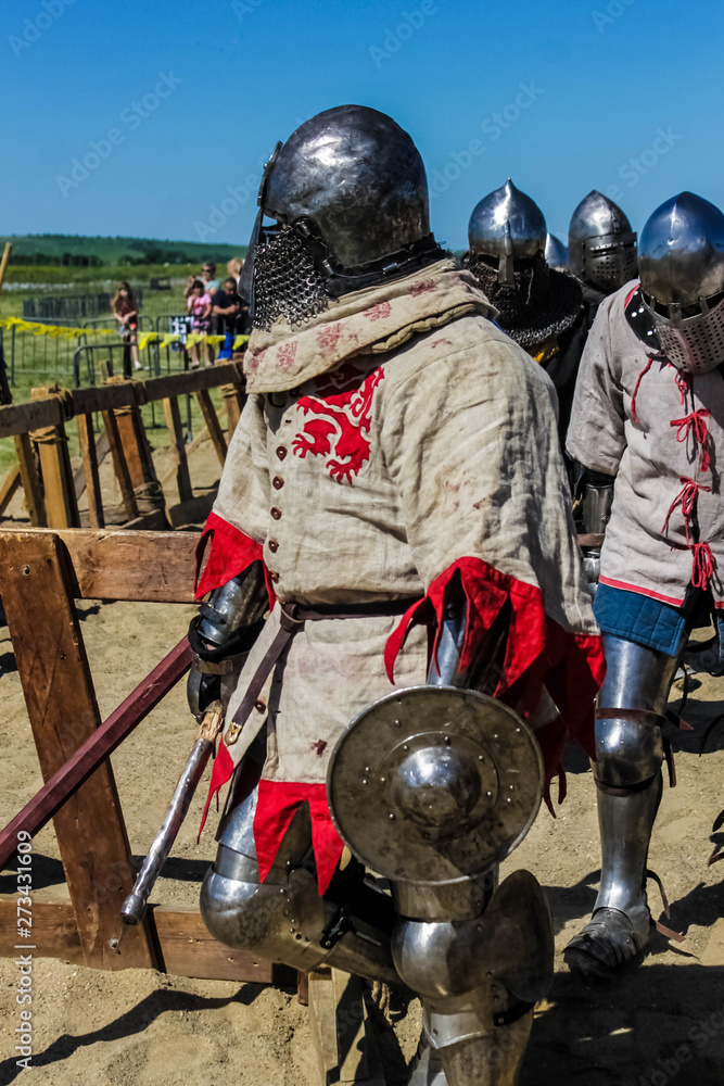 Naklejka premium Knight in a joust