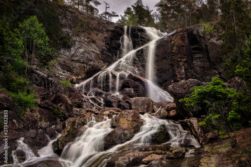 Elgafossen (Elgåfossen) in Norway and Sweden