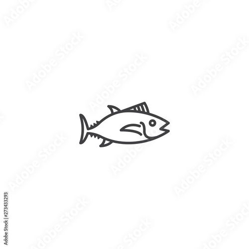 Tuna fish. Vector logo icon template