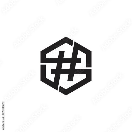 Hashtag. Vector logo icon template