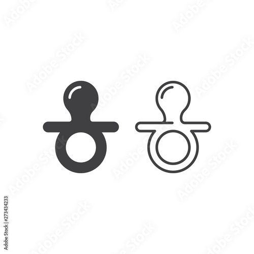 Baby nip icon vector