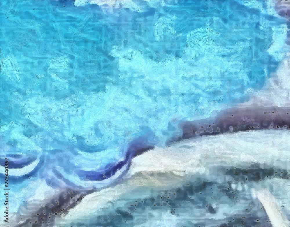 Fototapeta premium Abstract background in mixed colors. Oil and watercolor design elements. Design template for covers, posters and banners. Simple macro close-up paint brush strokes.