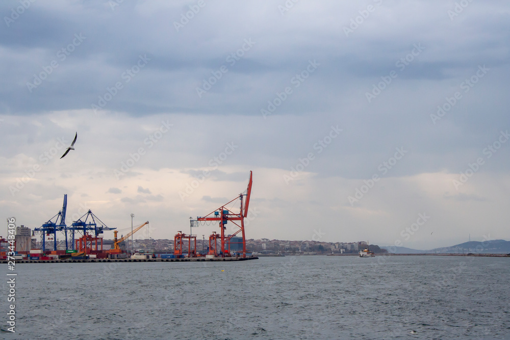 Istanbul Bosphorus maritime transportation harbor, Logistics