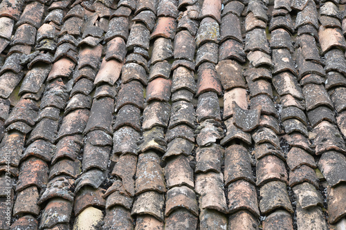 old bricks on the roof