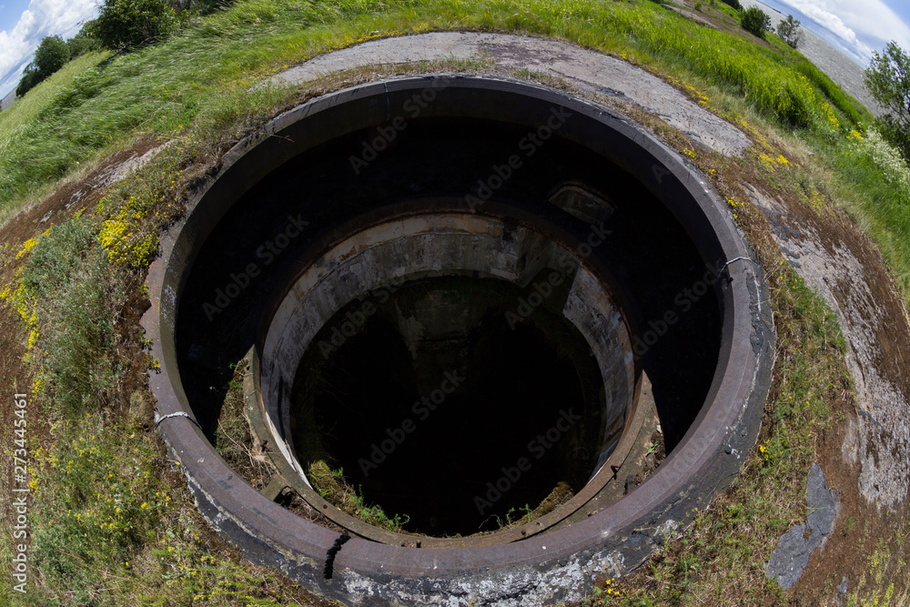 Gun shaft in the defensive sea fortress Gun shaft in the defensive sea fortress