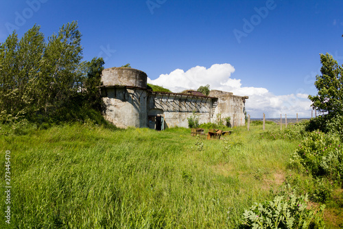 Historical defense fort on the island Kotlin in the Gulf of Finland photo