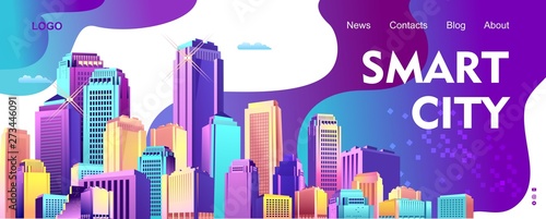 Abstract city banner