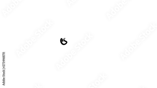 Hand drawn cartoon shape element. Flying hand drawn abstract shape.
