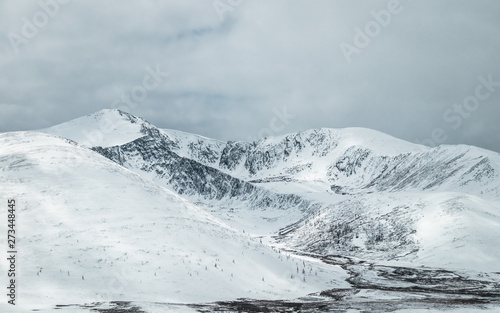 mountains in winter