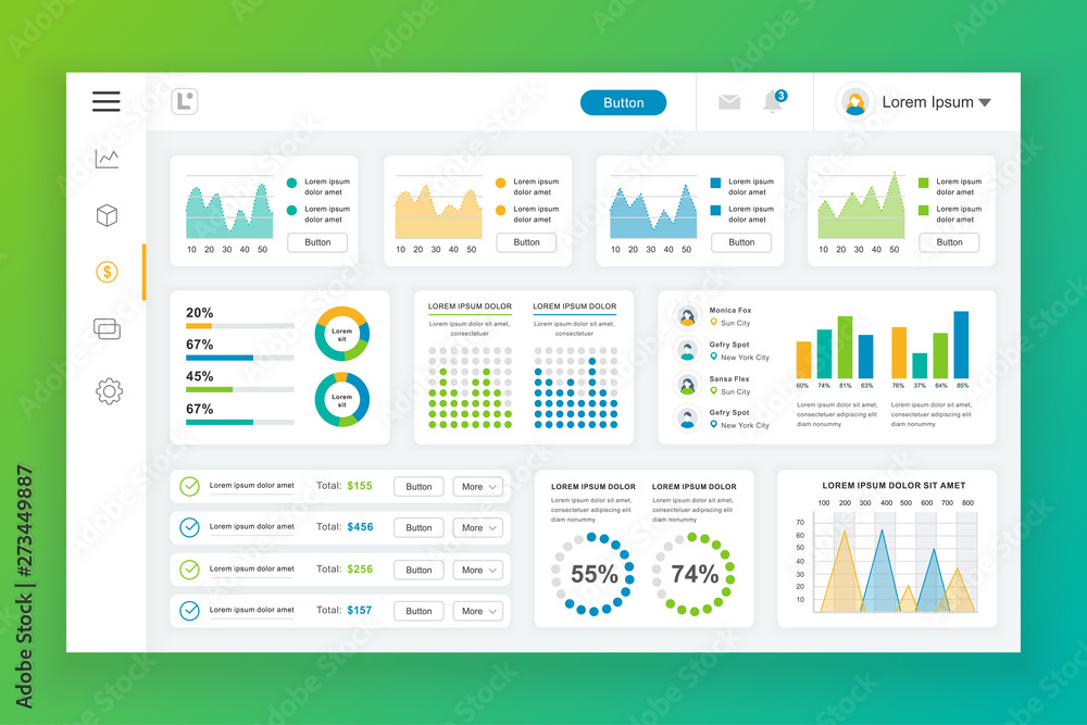 Dashboard admin panel vector design template with infographic elements, chart, diagram, info graphics. Website dashboard for ui and ux design web page. Vector illustration. Dashboard admin panel vector design template with infographic elements, chart, diagram, info graphics. Website dashboard for ui and ux design web page. Vector illustration.