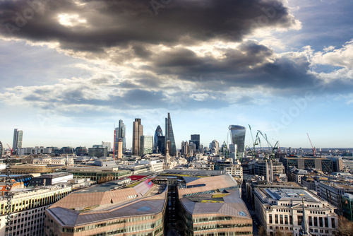 London Skyline, aerial view