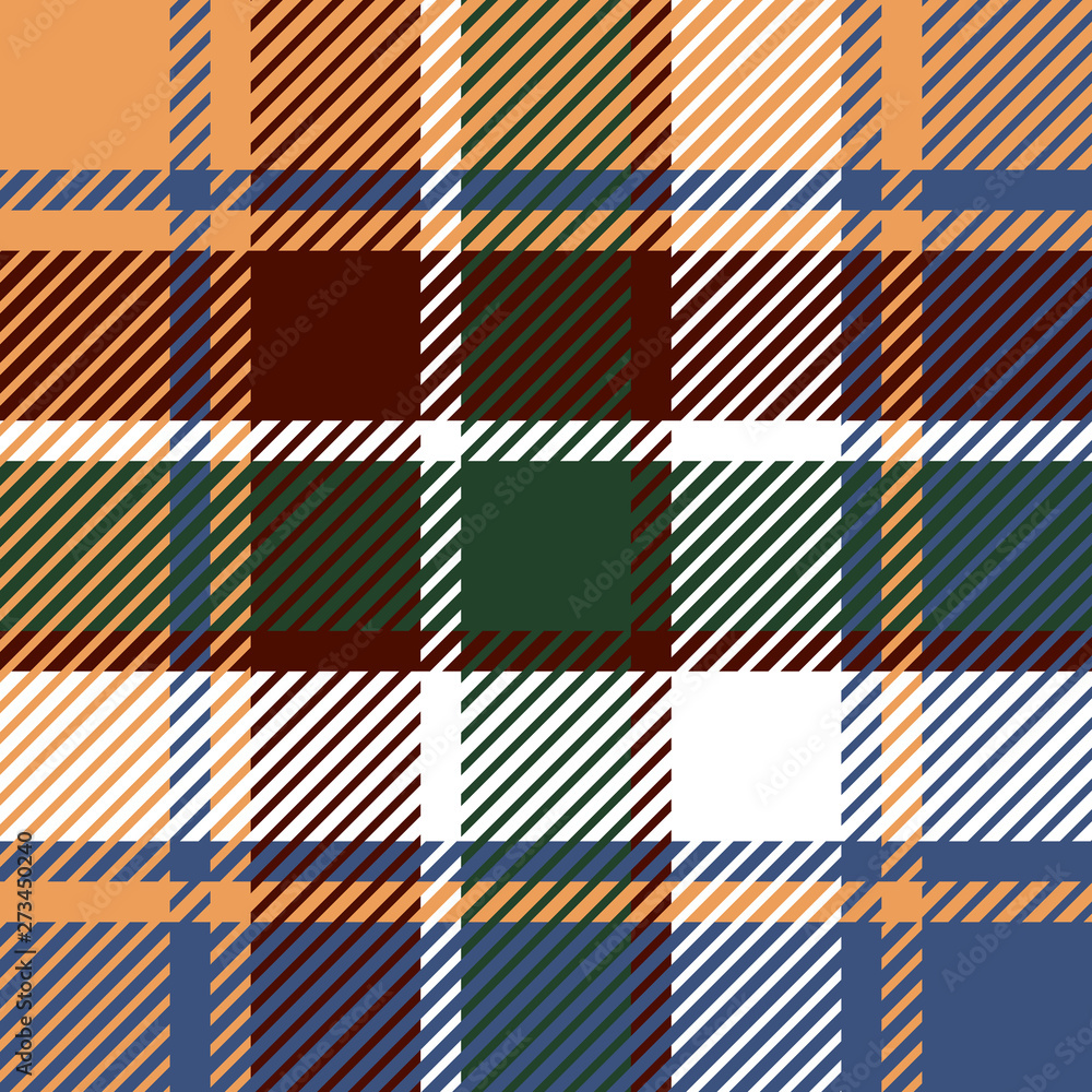 Plaid or tartan vector is background or texture in many color Plaid or tartan vector is background or texture in many color