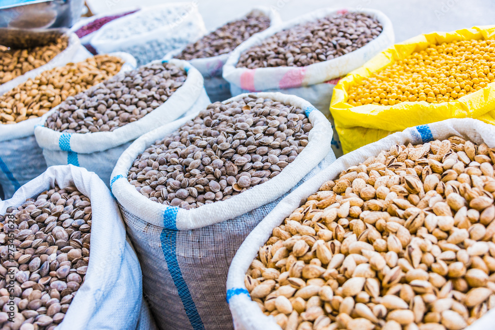 Dried food products sold at the Siab Bazaar in Samarkand Dried food products sold at the Siab Bazaar in Samarkand