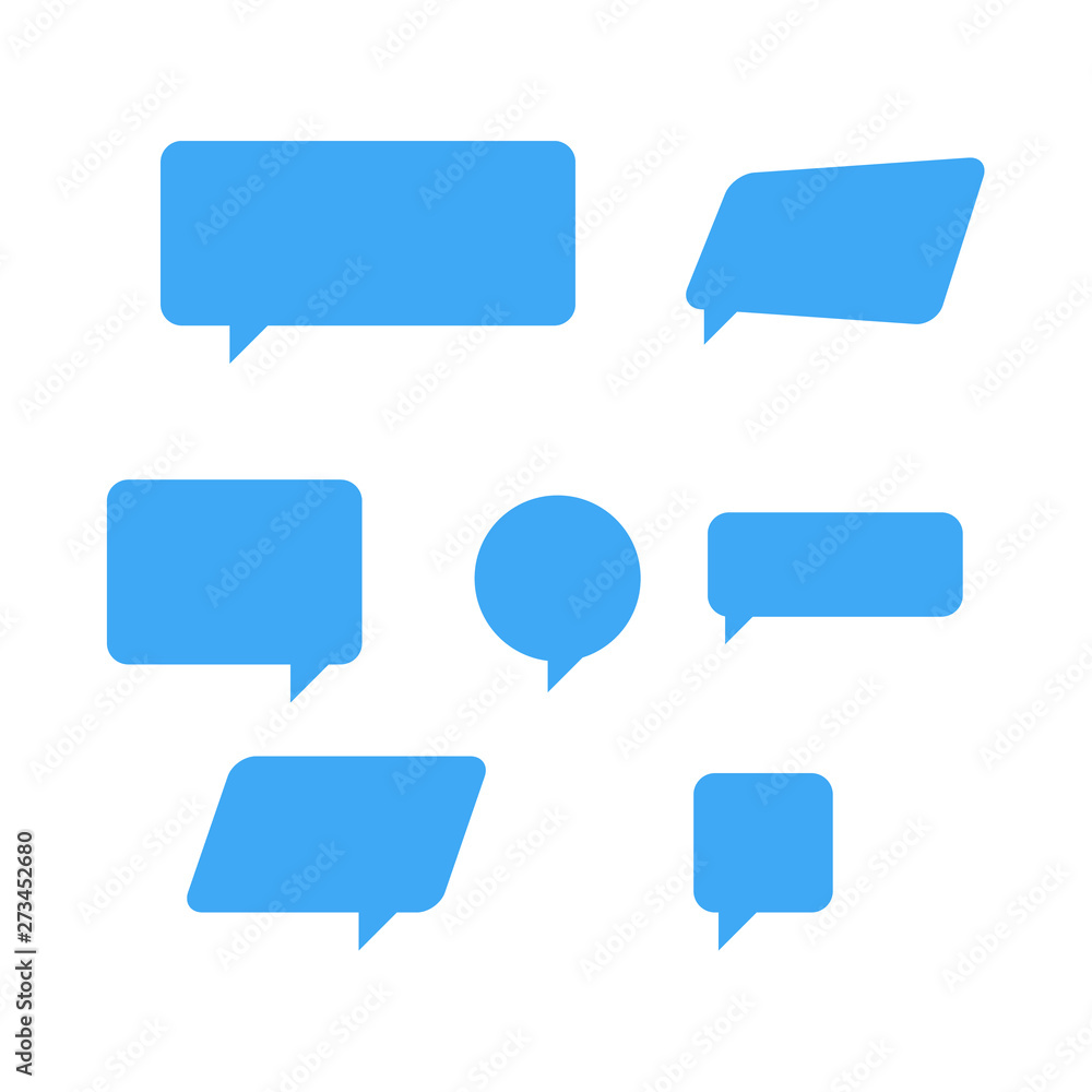 Modern speech set of bubbles isolated on white background Modern speech set of bubbles isolated on white background