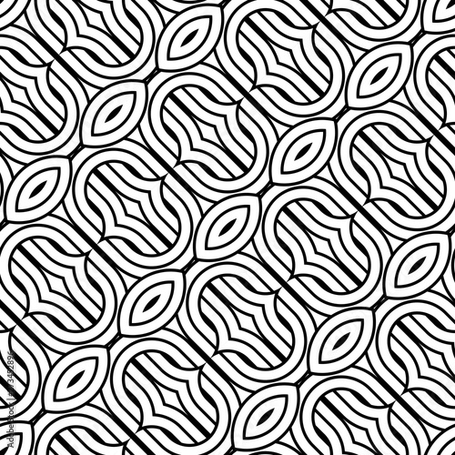 Design seamless monochrome interlaced pattern