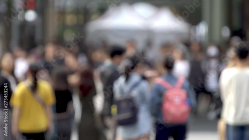 Wallpaper Mural Anonymous Crowd of People Walking on City Street in a Blur. Torontodigital.ca