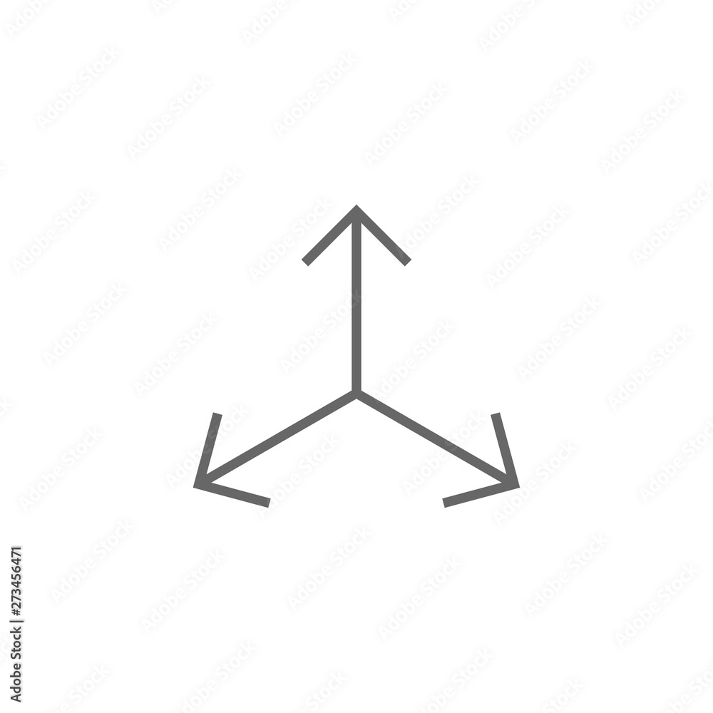 Three black thin arrows point out from the center. Expand Arrows icon. Three black thin arrows point out from the center. Expand Arrows icon.