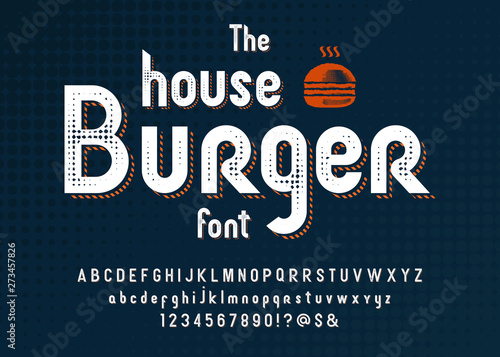 Vintage typeface design.