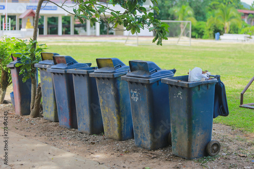 trash can in the park