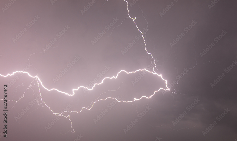 Lightning in the sky at night Lightning in the sky at night