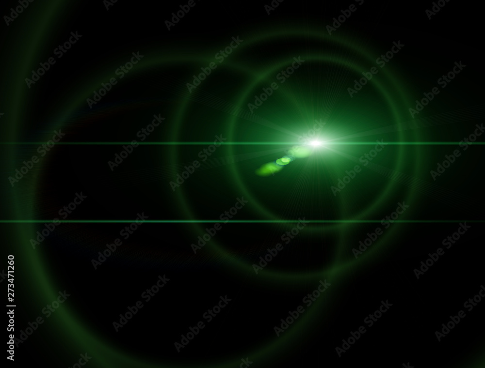 Lights and stars in the night. Lens refraction effect. Stars in the sky. Observe celestial bodies, new solar systems. Planets. Science fiction background