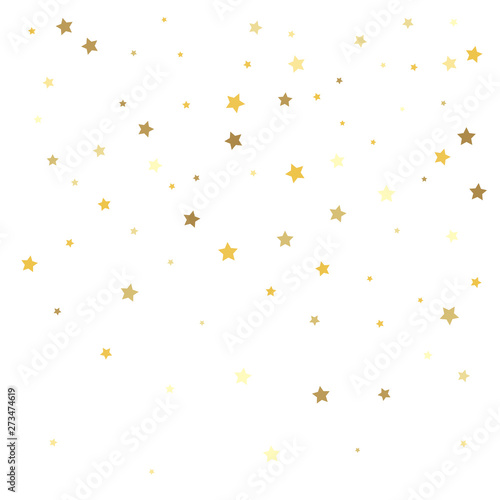 Gold stars. Confetti celebration