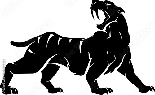 Sabertooth Roar Silhouette