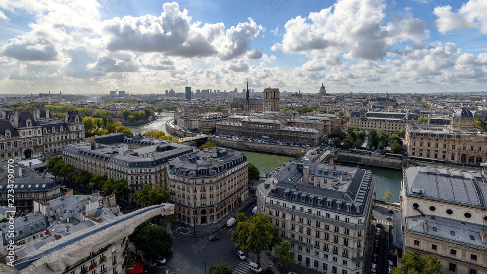 Paris Panorama from the top of Saint-Jacques Tower