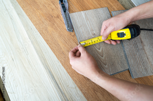 DIY work at home for vinyl floor tile installation new tiles 