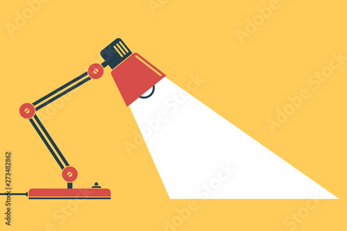 illustration of table office desktop lighting lamp isolated