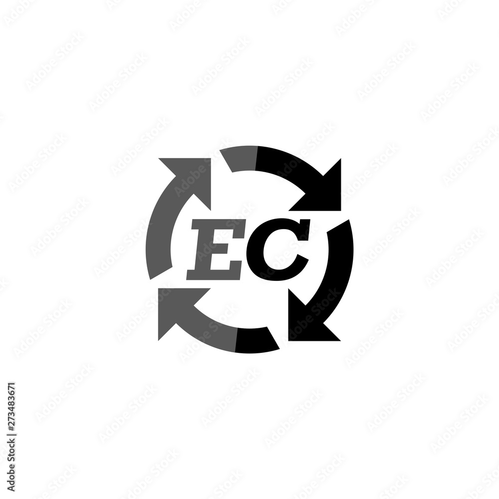 Initial Letter Logo EC Template Design