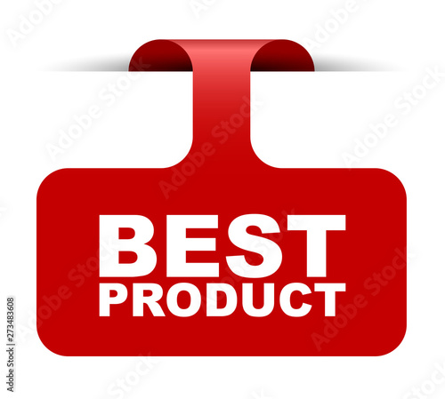 red vector banner best product