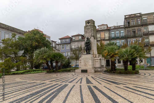 Streets of Porto in Porto, Portugal in a cold autumn day 2018