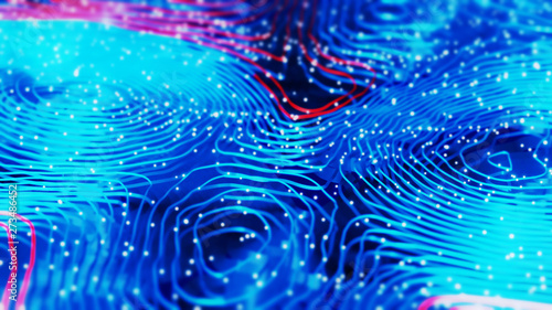 Abstract Blue Spline