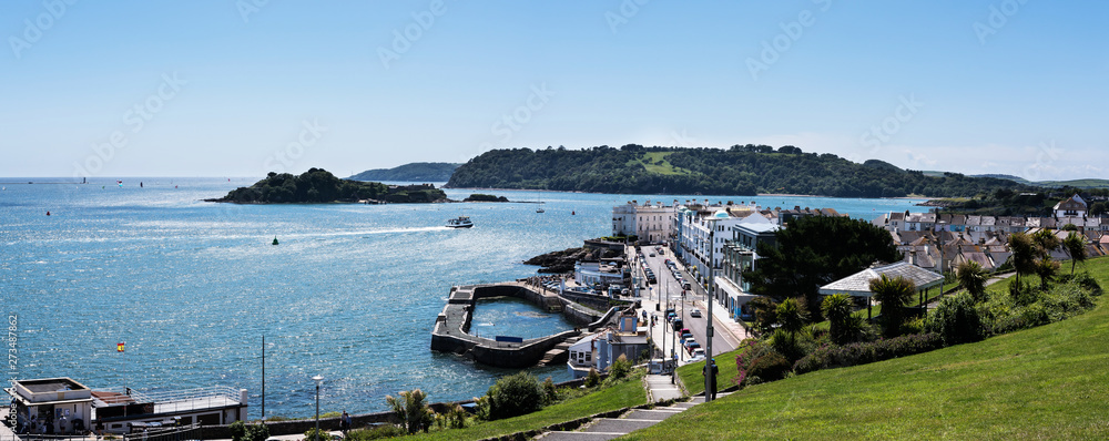 Panorama of Hoe Waterfronts - Plymouth, Devon, England - obrazy, fototapety, plakaty 