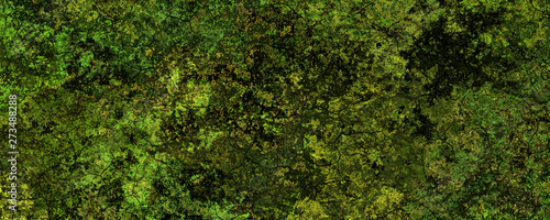 Cracked mossy green wall texture background