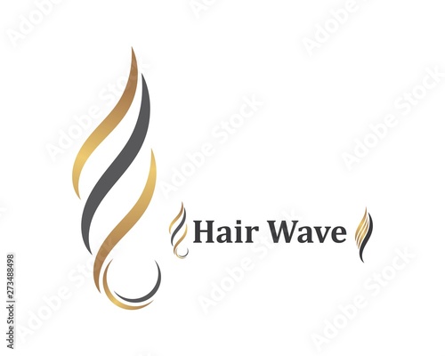 hair wave icon vector illustratin design symbol of hairstyle and salon