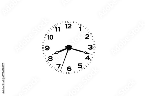 Fototapeta Naklejka Na Ścianę i Meble -  black clock isolated on white background