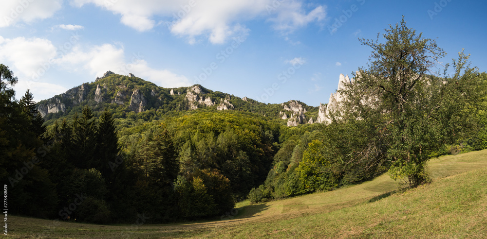 Sulov rocks, nature reserve in Slovakia, panorama