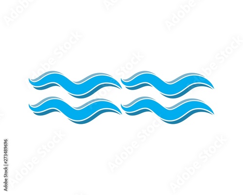 Water Wave symbol and icon Logo Template © sangidan