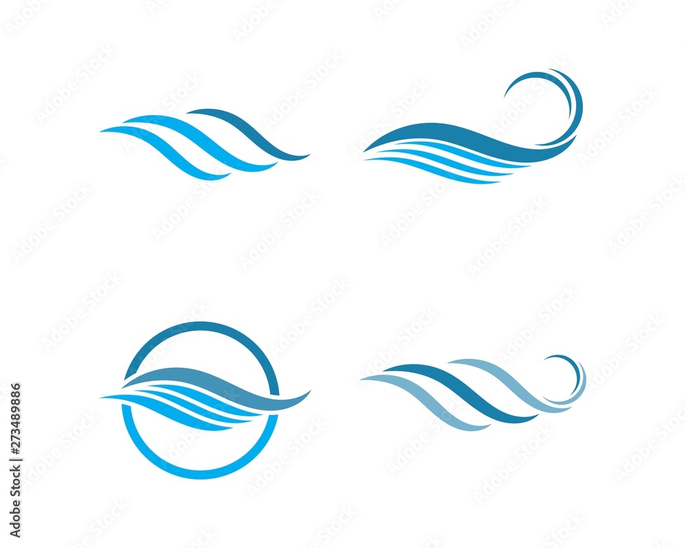 Water Wave symbol and icon Logo Template Water Wave symbol and icon Logo Template